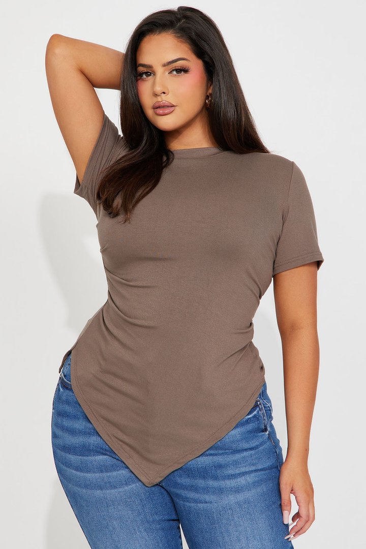 Take Control Asymmetrical Top - Mocha