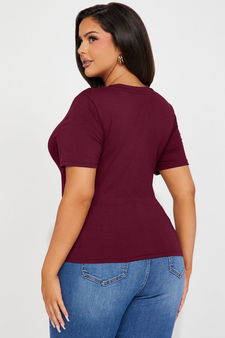 Take Control Asymmetrical Top - Burgundy