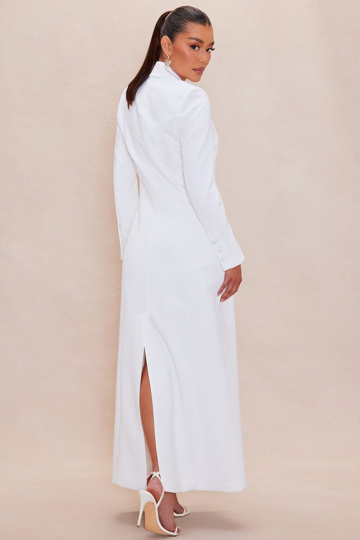 Margo Maxi Blazer Short Suit Set - White