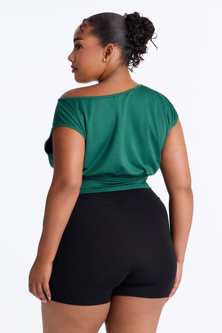 Angel Number 777 Off Shoulder Top - Hunter