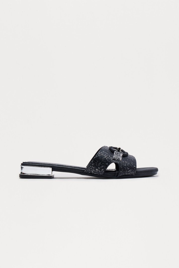 Rows Hardware Slip On Sandals - Black