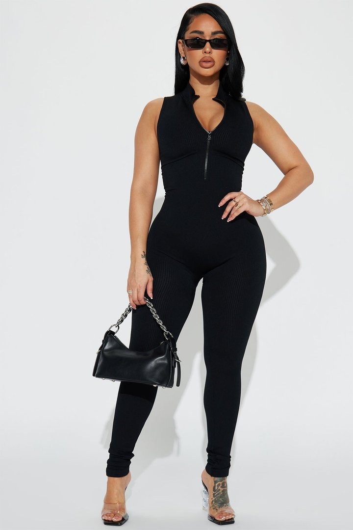 Johanna Seamless Jumpsuit - Black