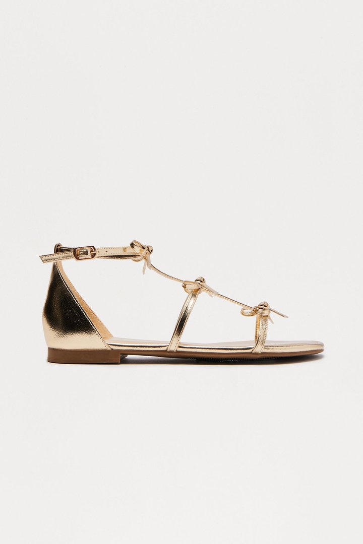 Jullietta Bow Sandals - Gold
