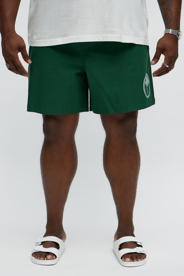 Palm Haven Swim Trunk 7″ - Green