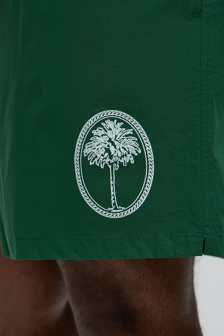 Palm Haven Swim Trunk 7″ - Green