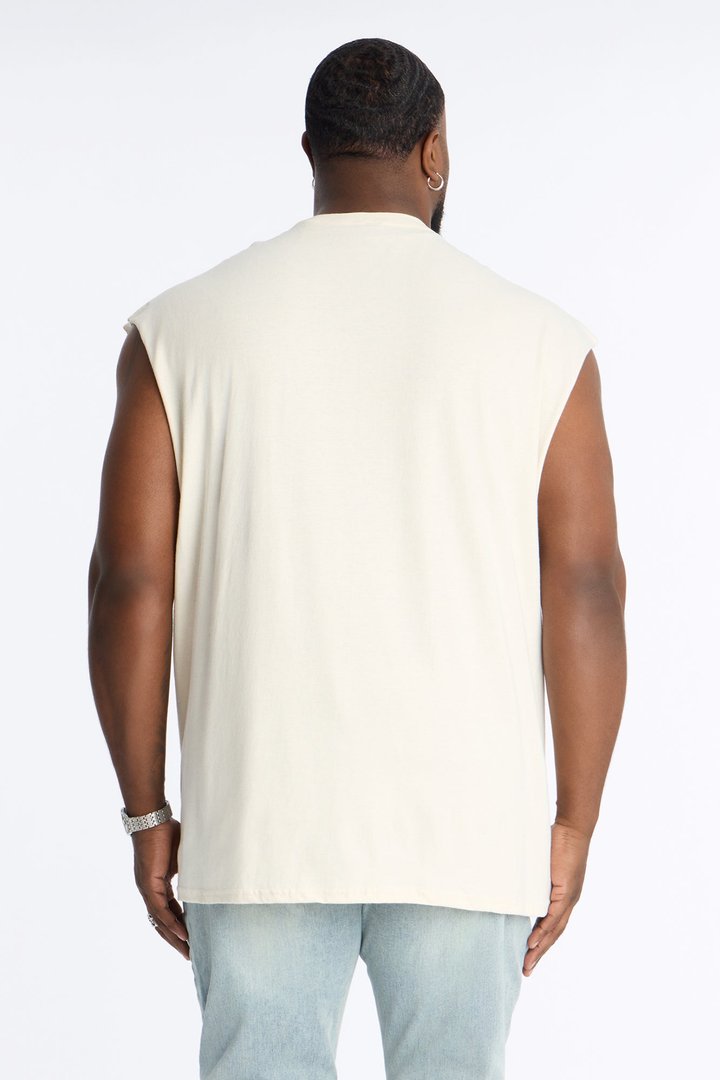 Sacred Hustle Muscle Tee - Cream