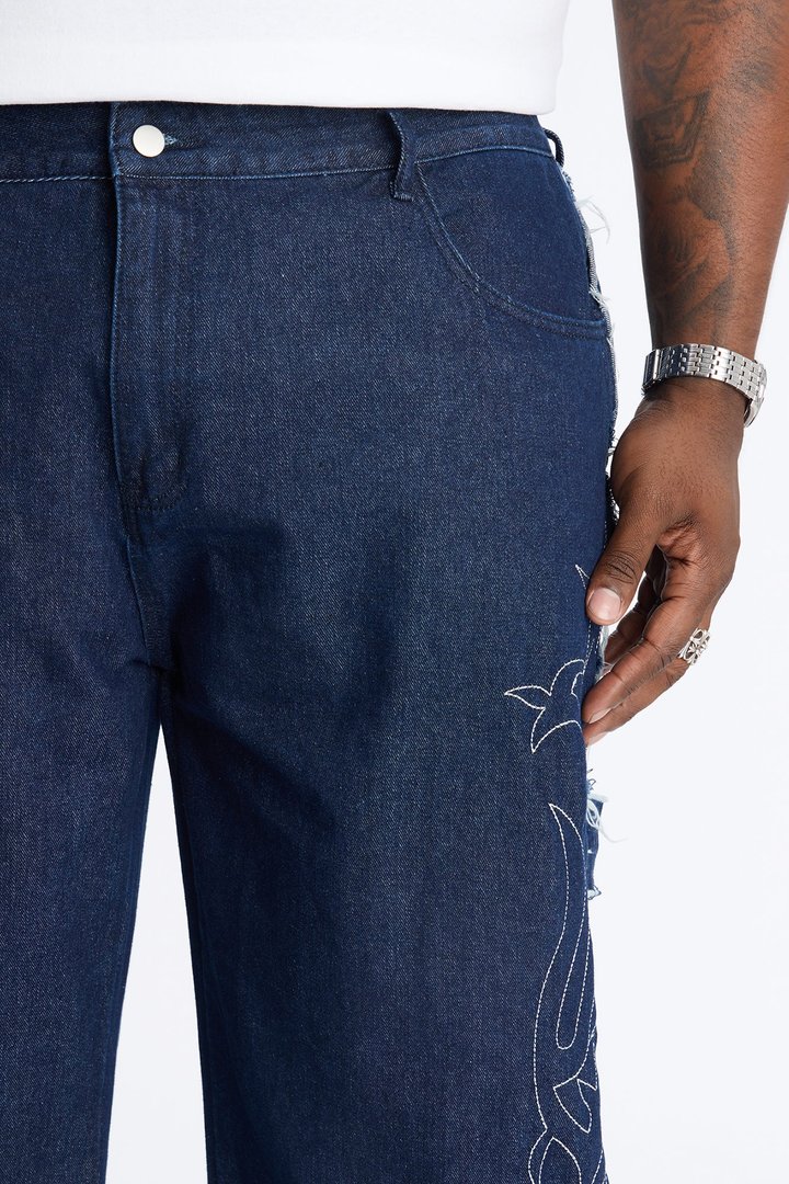 Downtown Riot Baggy Jean - Dark Wash