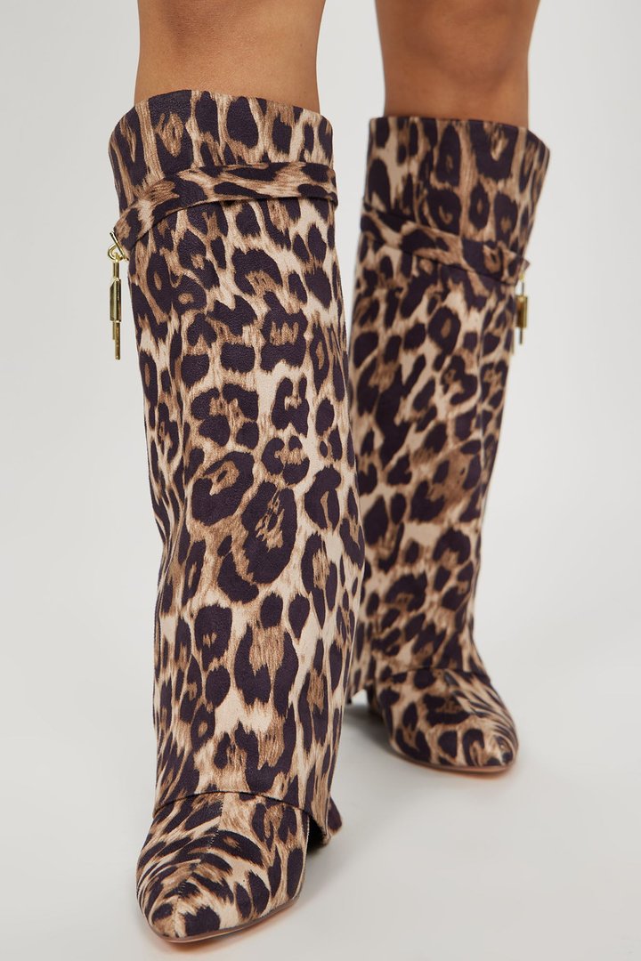 Big City Dreams Boots - Leopard