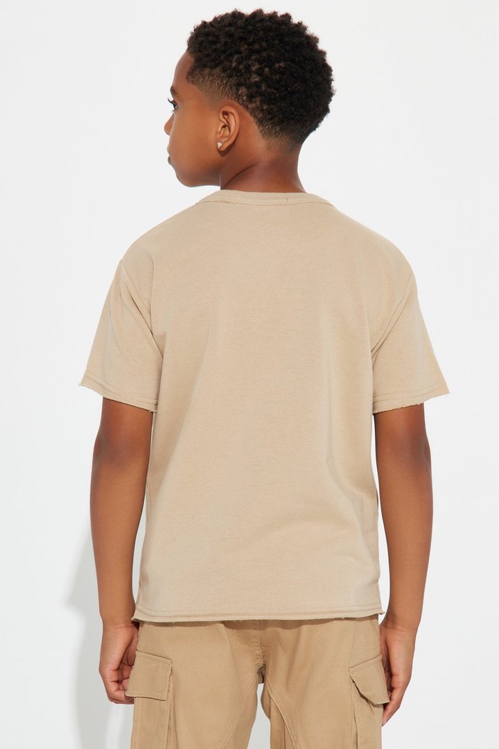 Mini I Like How It Looks Oversized Terry Short Sleeve Tee - Tan