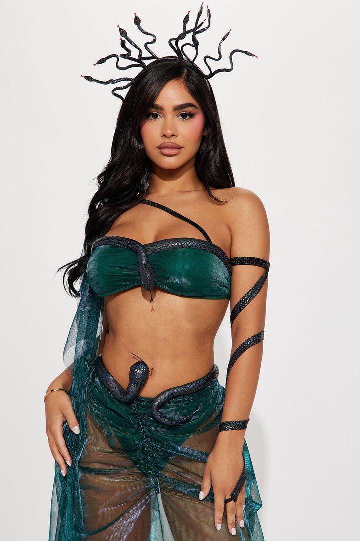 Stone Cold Goddess 4 Piece Costume Set - Green