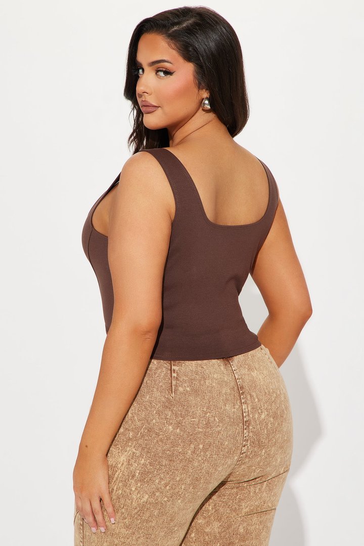 Belle Corset Top - Brown