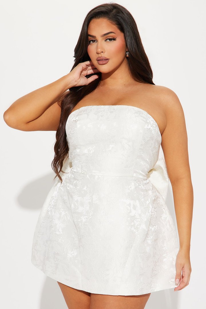 Grace Strapless Micro Mini Dress - Ivory
