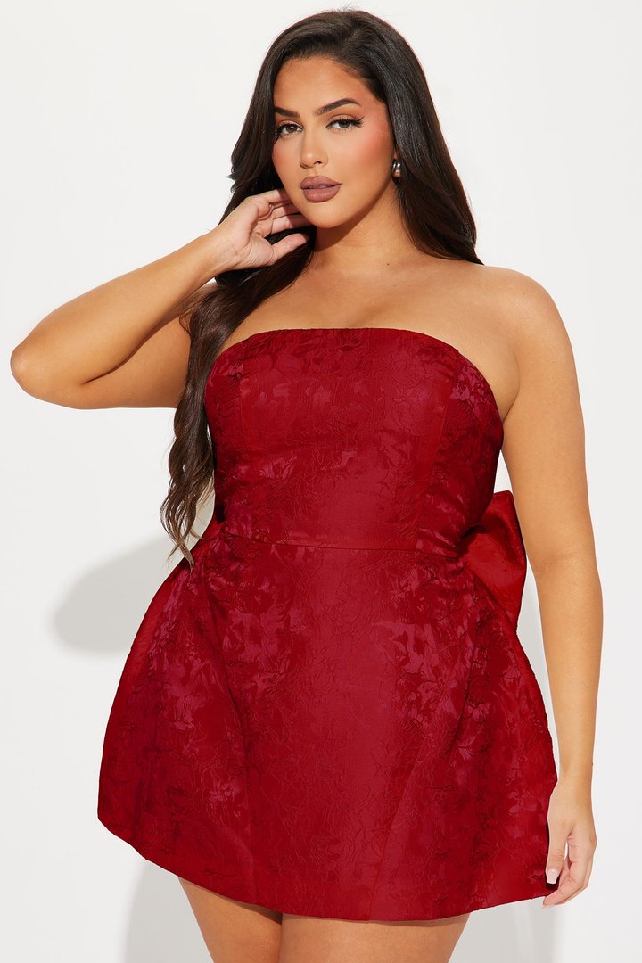 Grace Strapless Micro Mini Dress - Red