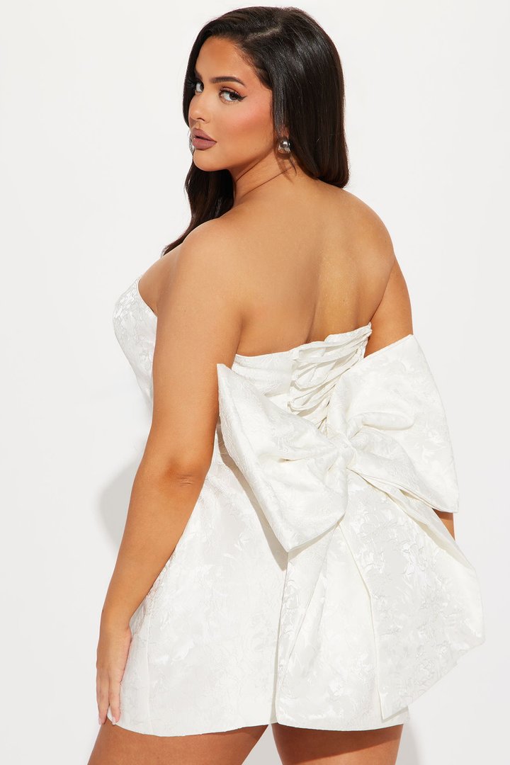 Grace Strapless Micro Mini Dress - Ivory
