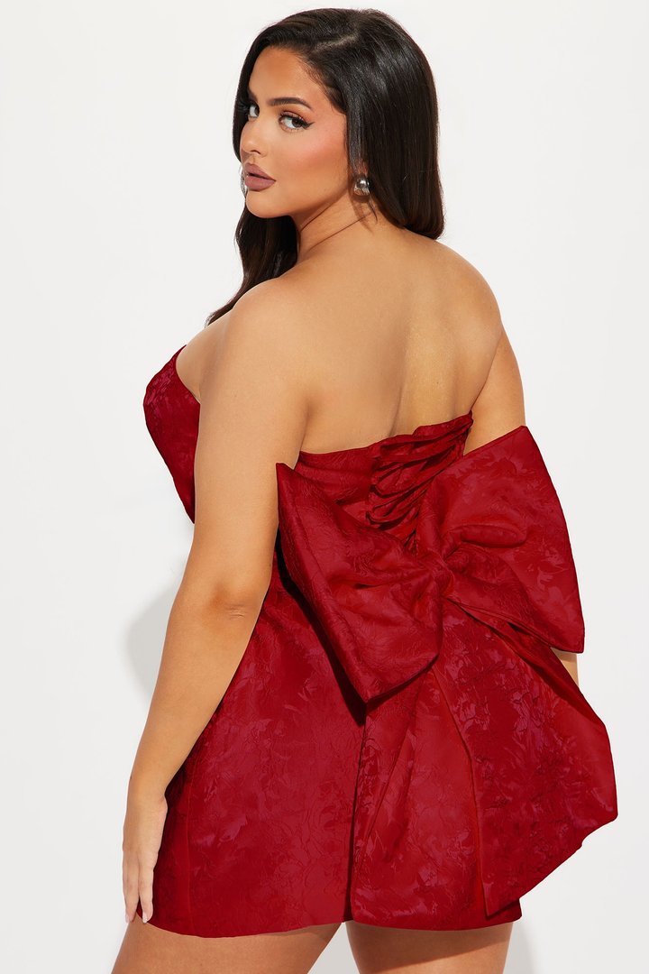 Grace Strapless Micro Mini Dress - Red