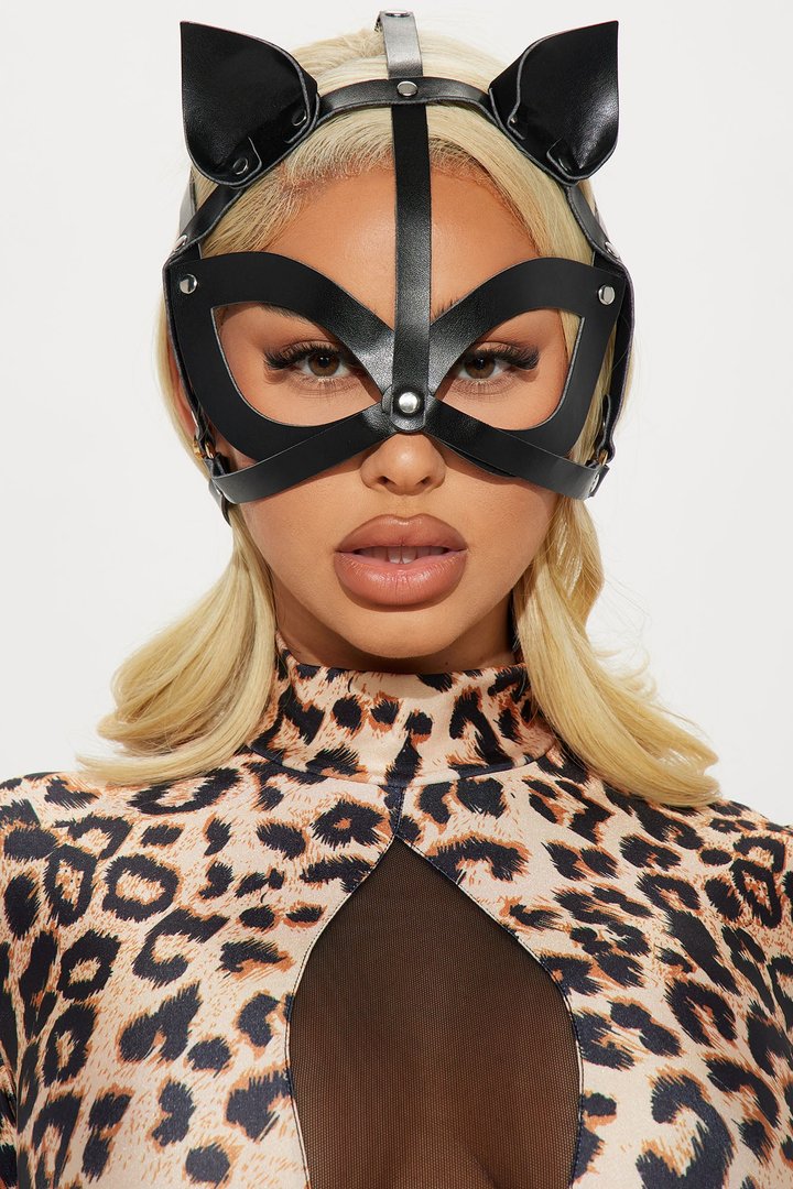 Prowlin' Around Cat Mask - Black