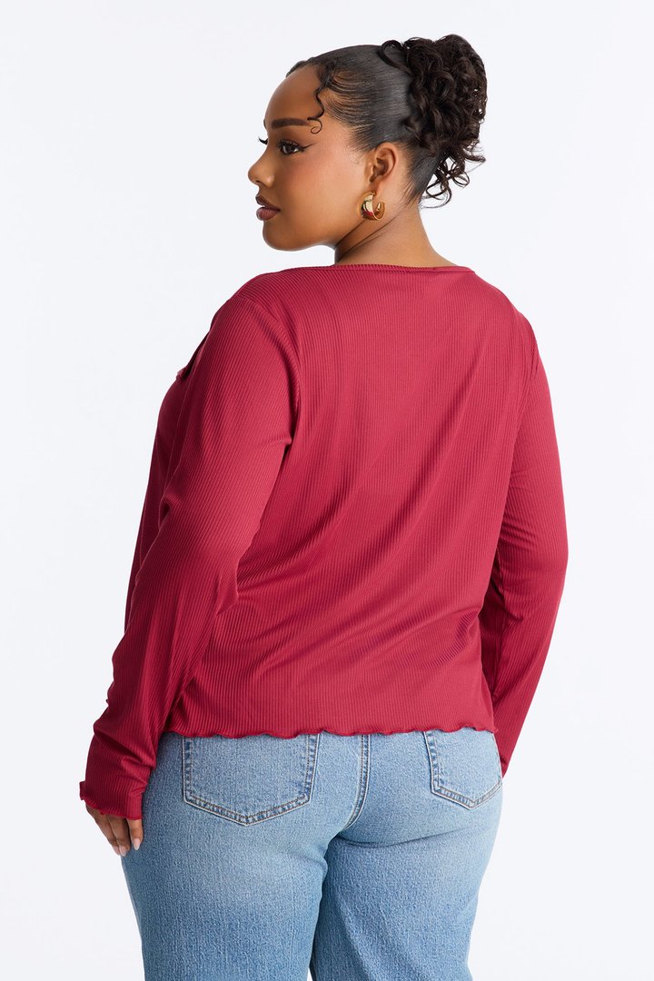 Gracie 2PC Cardigan And Tank Top - Burgundy