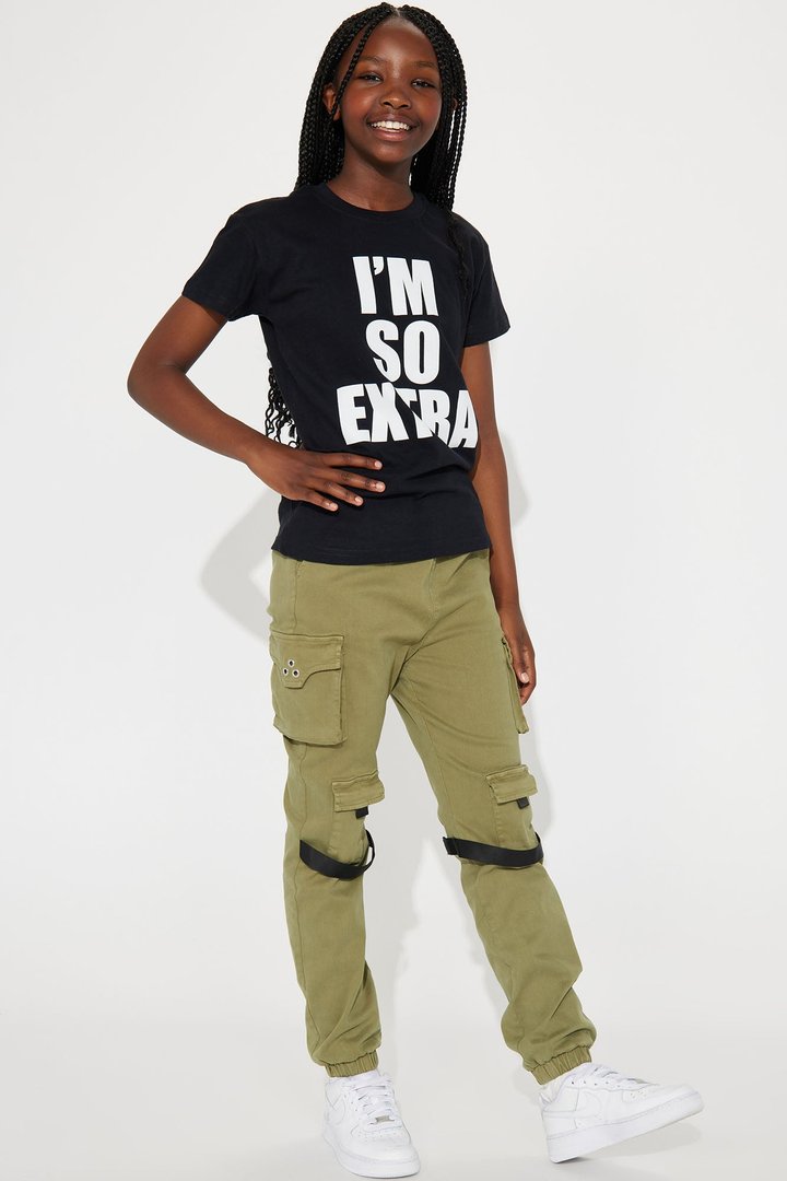 Mini I'm So Extra Short Sleeve Tee - Black