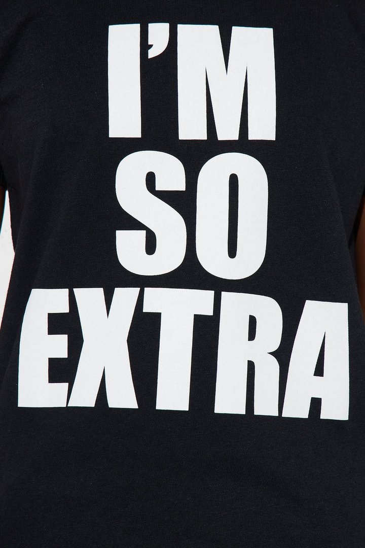 Mini I'm So Extra Short Sleeve Tee - Black