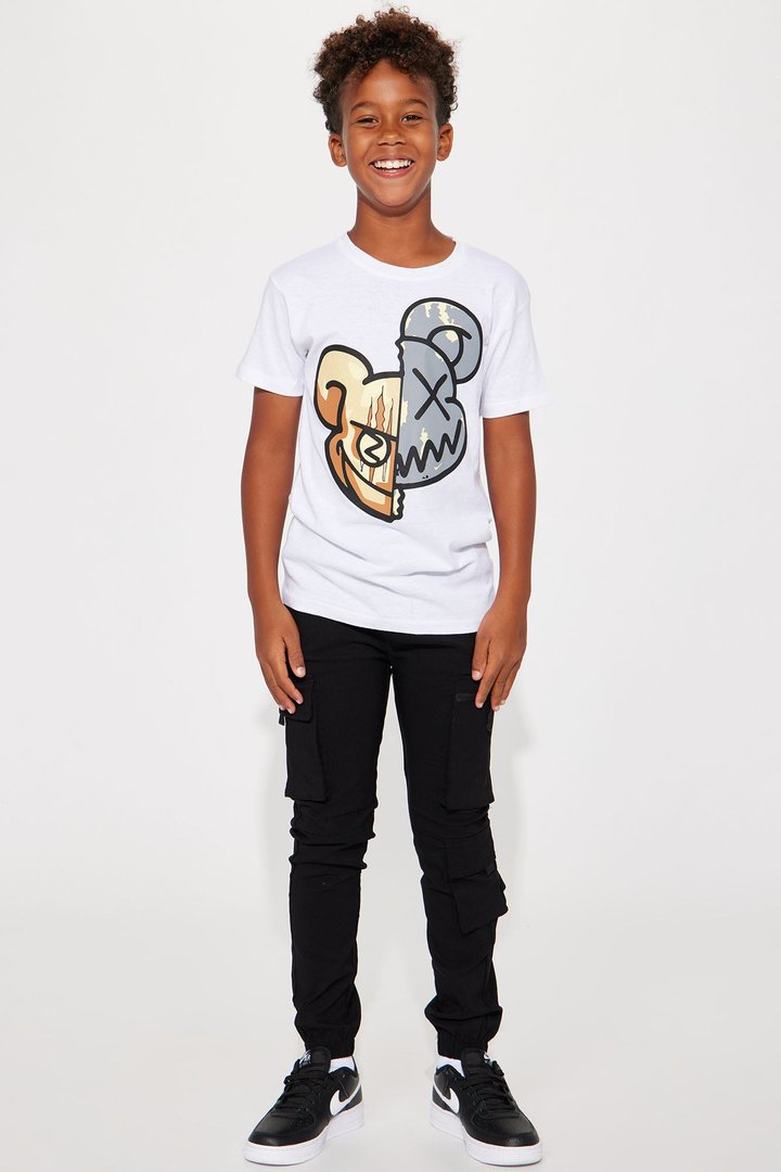 Mini Mean Teddy Short Sleeve Tee - White