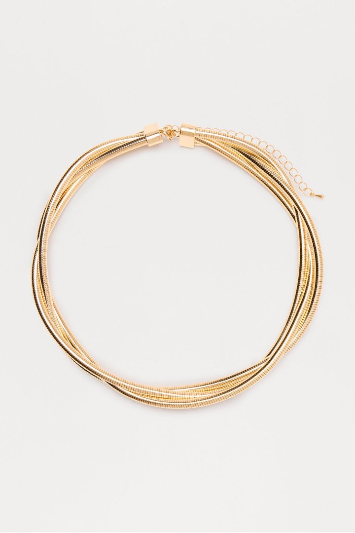Mallory Layered Choker Necklace - Gold
