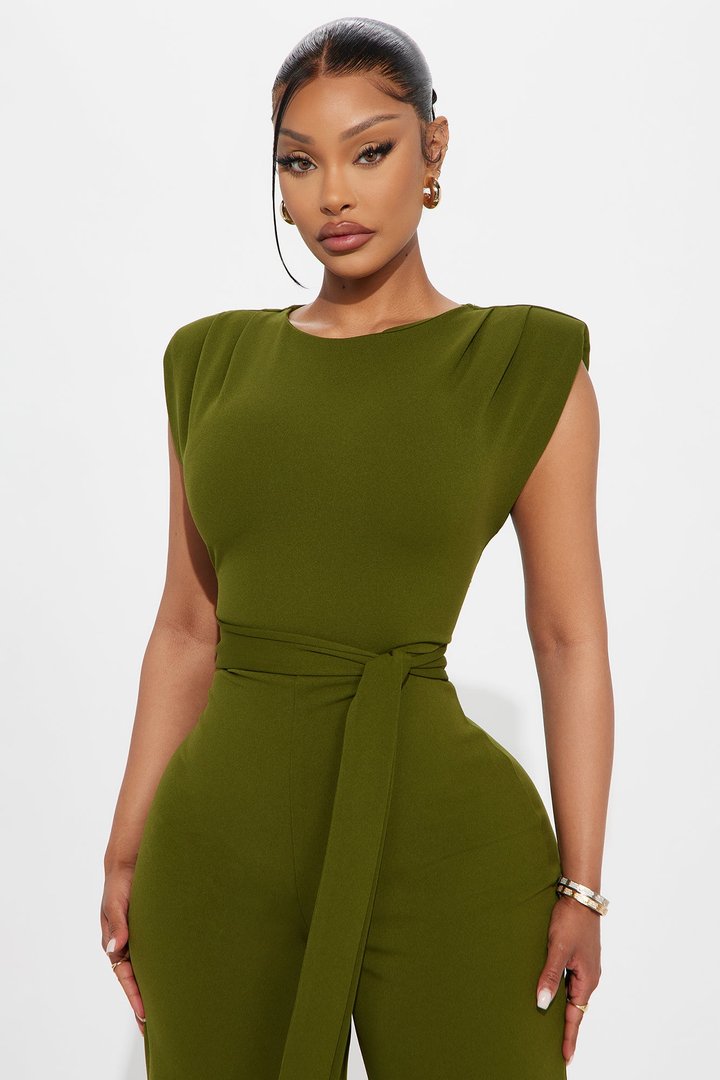 On Point Jumpsuit - Olive