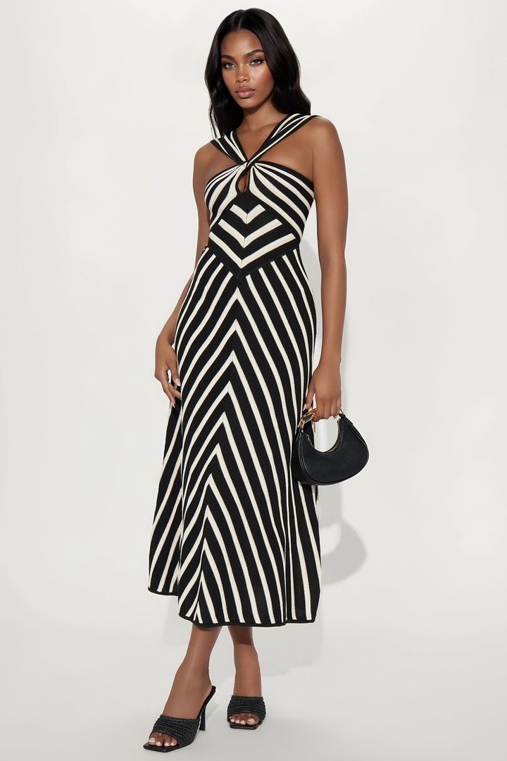 Sahara Maxi Dress - Black/combo
