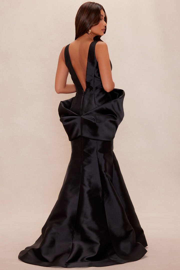 Mia Taffeta Gown - Black