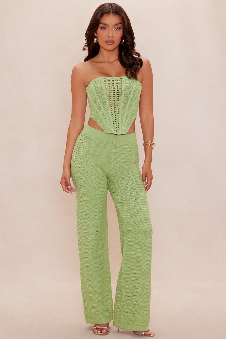 Camarillo Crochet Pant Set - Sage