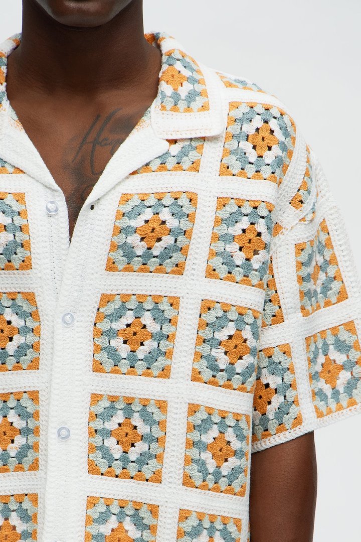 Nolan Textured Shirt - White/combo