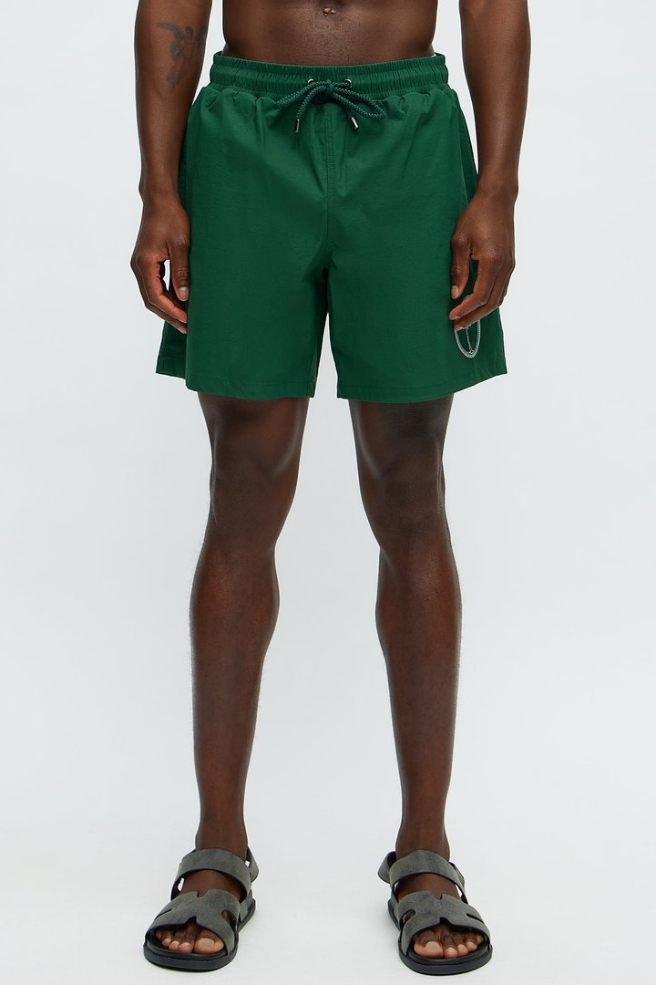 Palm Haven Swim Trunk 7″ - Green