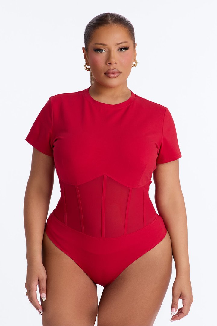 Keep That Energy Bodysuit - Red