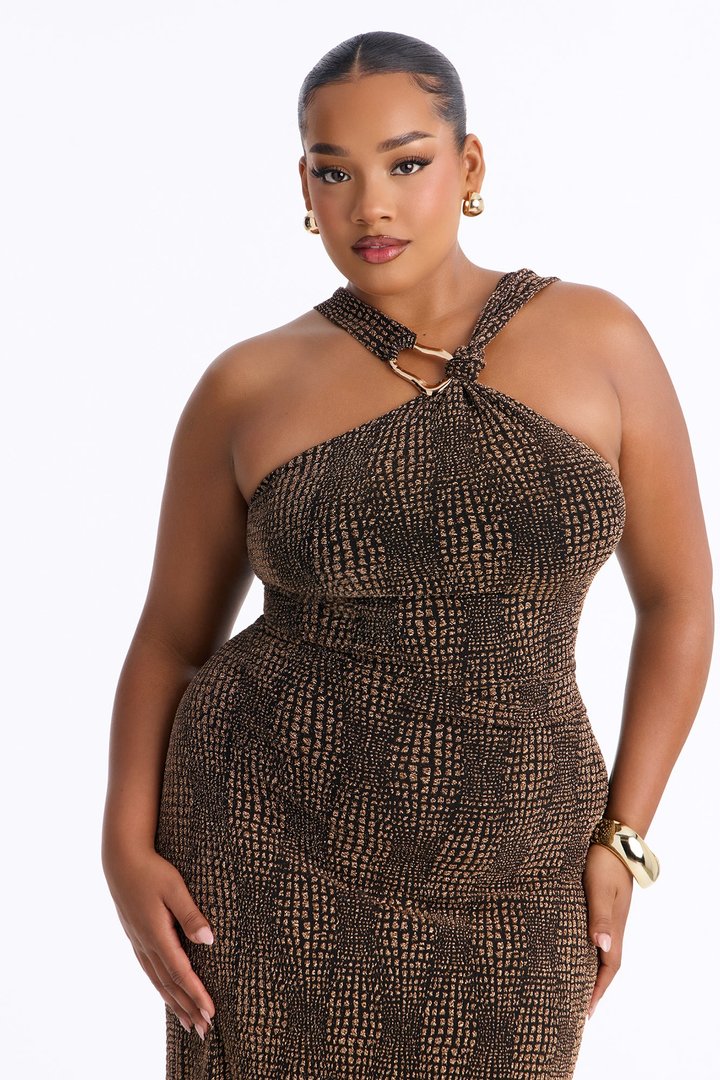 Noemii Maxi Dress - Black/combo