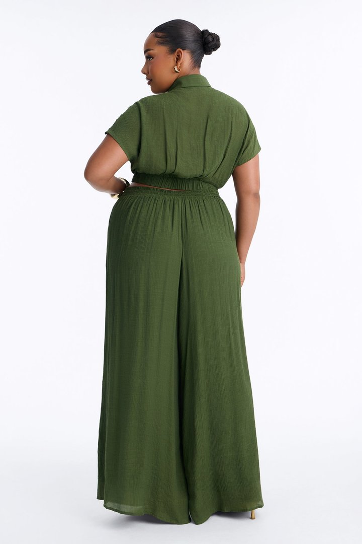 Mea Gauze Pant Set - Olive
