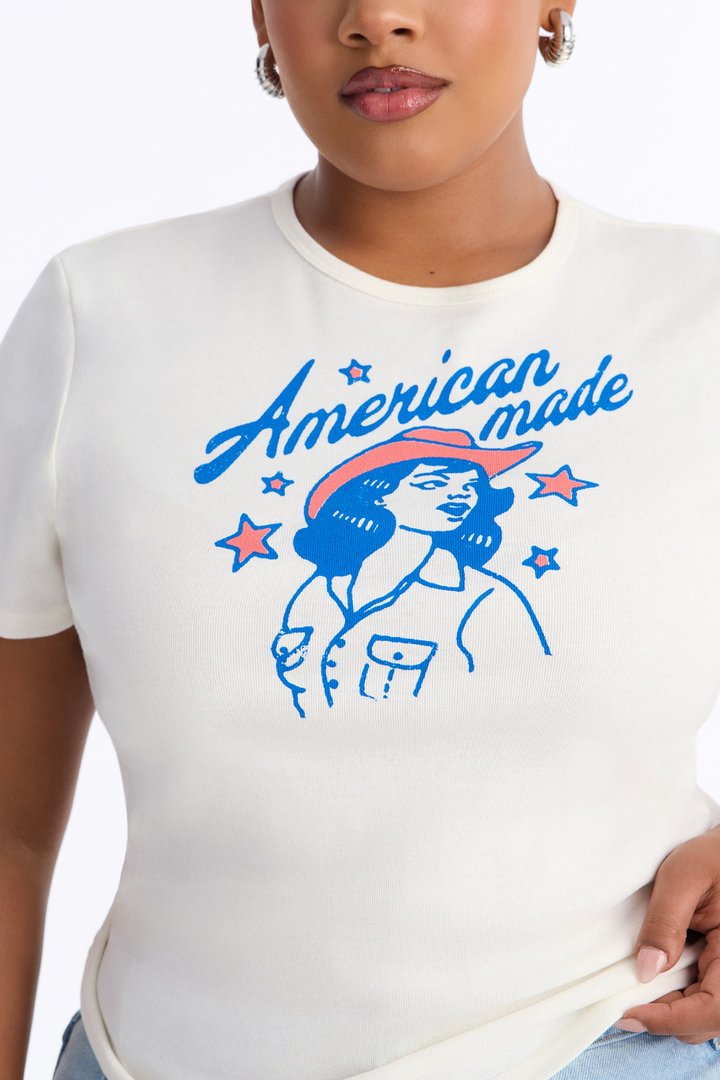 American Made Baby Tee - Off White
