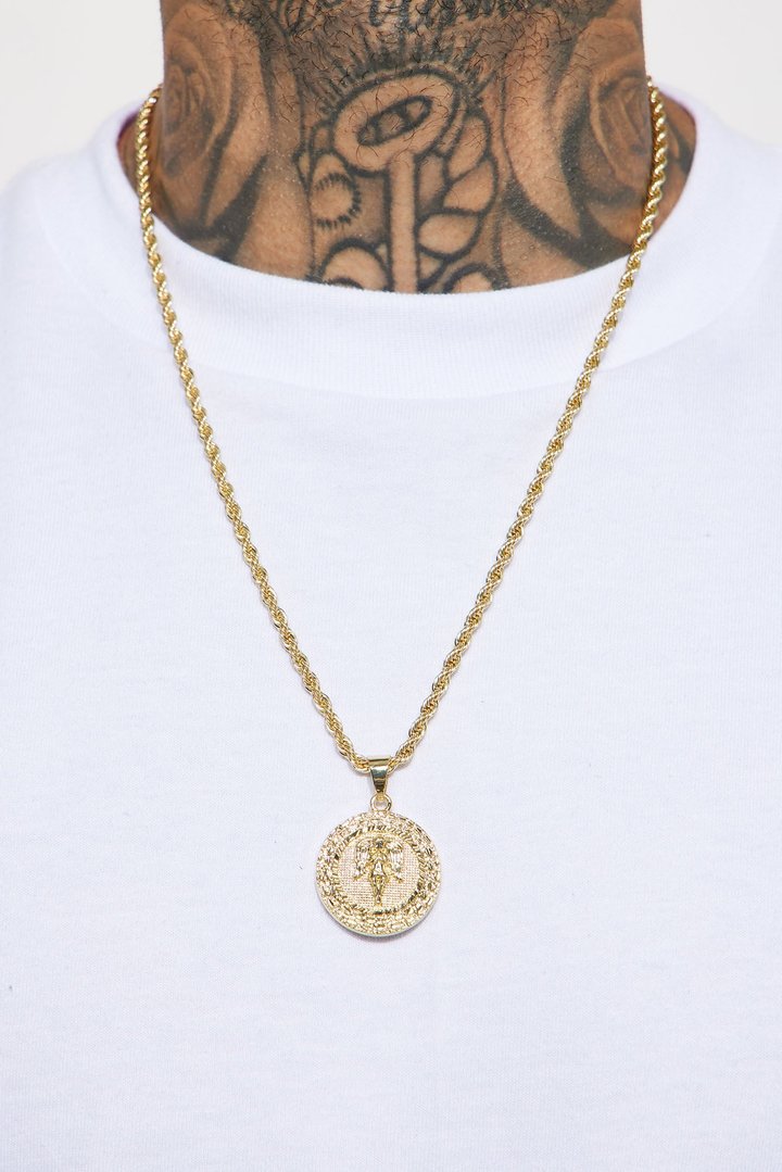 Nugget Angel Chain Necklace - Gold