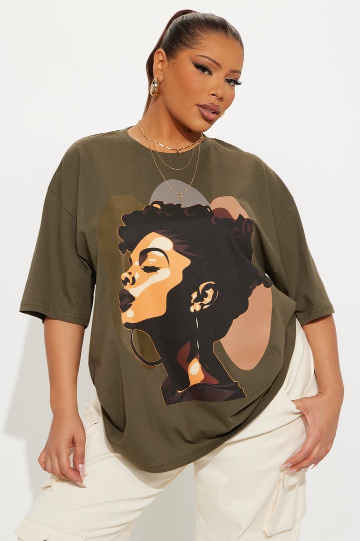 Beautiful Woman Tee - Dark Olive