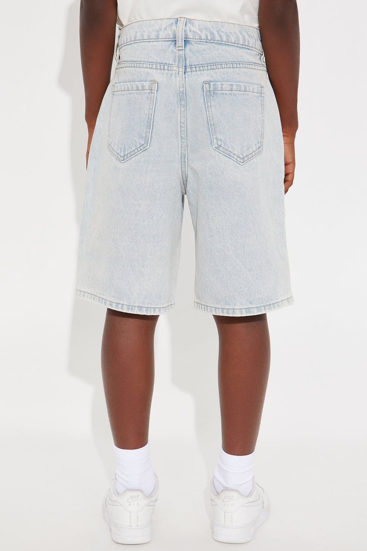 Mini Colin Baggy Denim Short - Light Wash