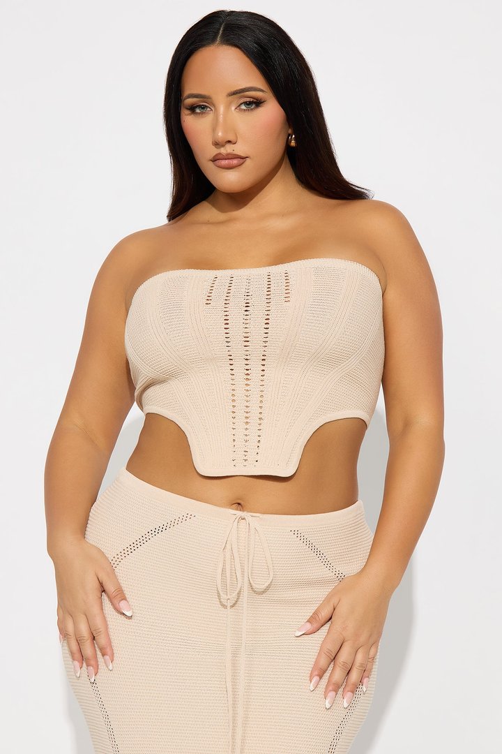 Lyla Crochet Maxi Skirt Set - Cream
