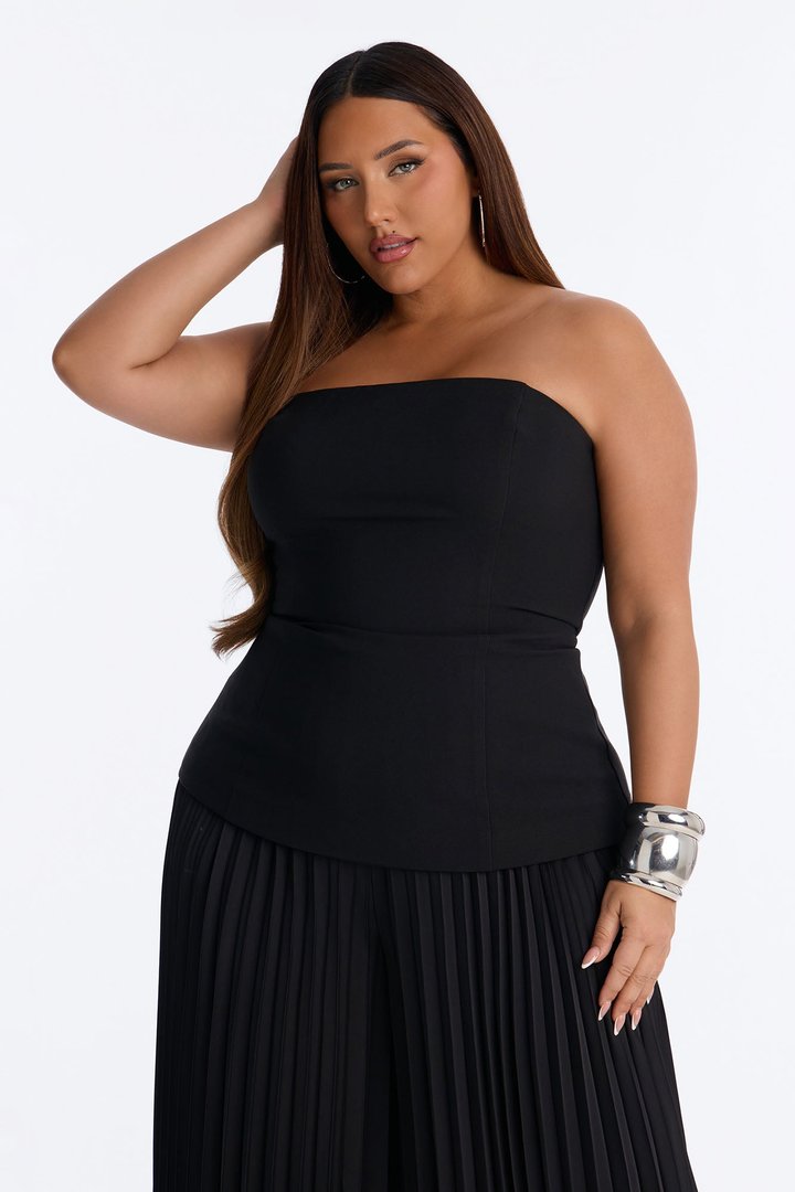 Brinley Strapless Wide Leg Jumpsuit - Black