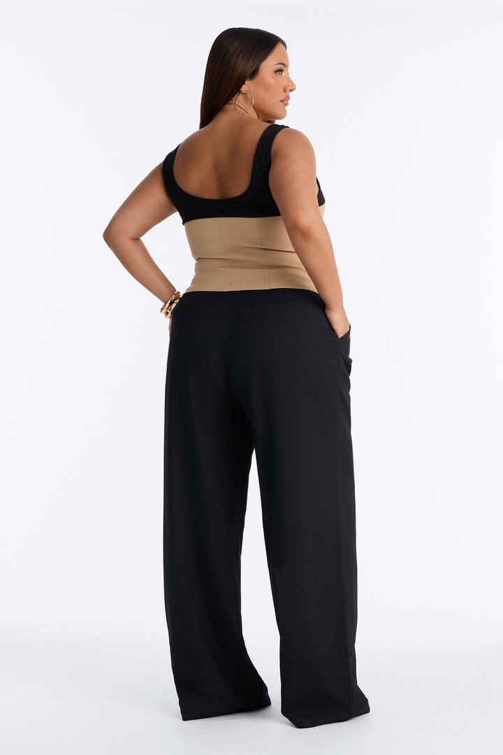 Maura Wide Leg Pant Set - Black