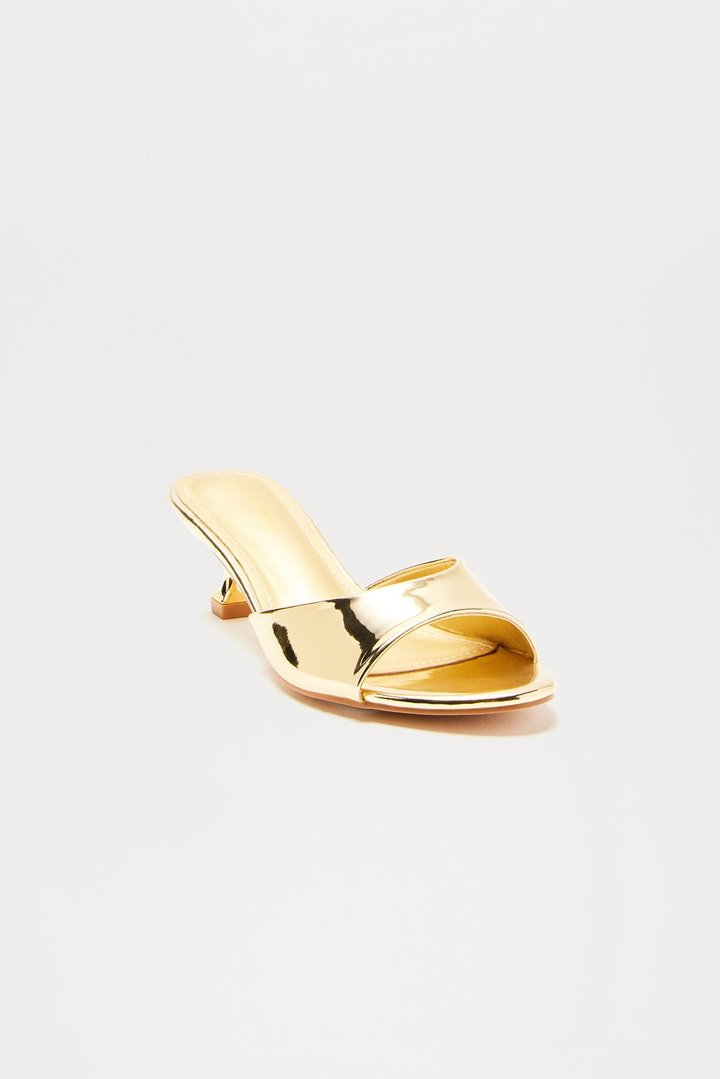 Honey Kitten Heels - Gold