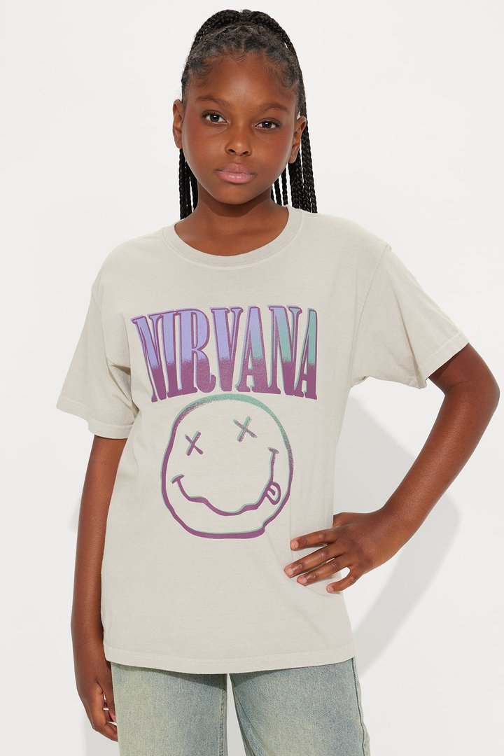 Mini Nirvana Graphic Tee - Taupe/combo