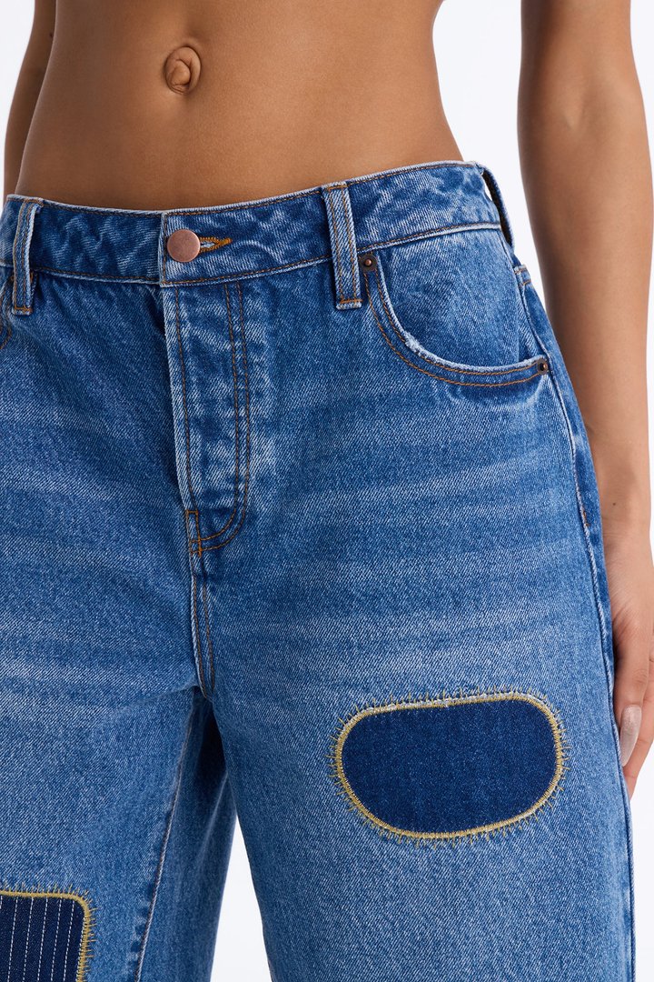 Redondo Rip & Repair Denim Jorts - Dark Wash