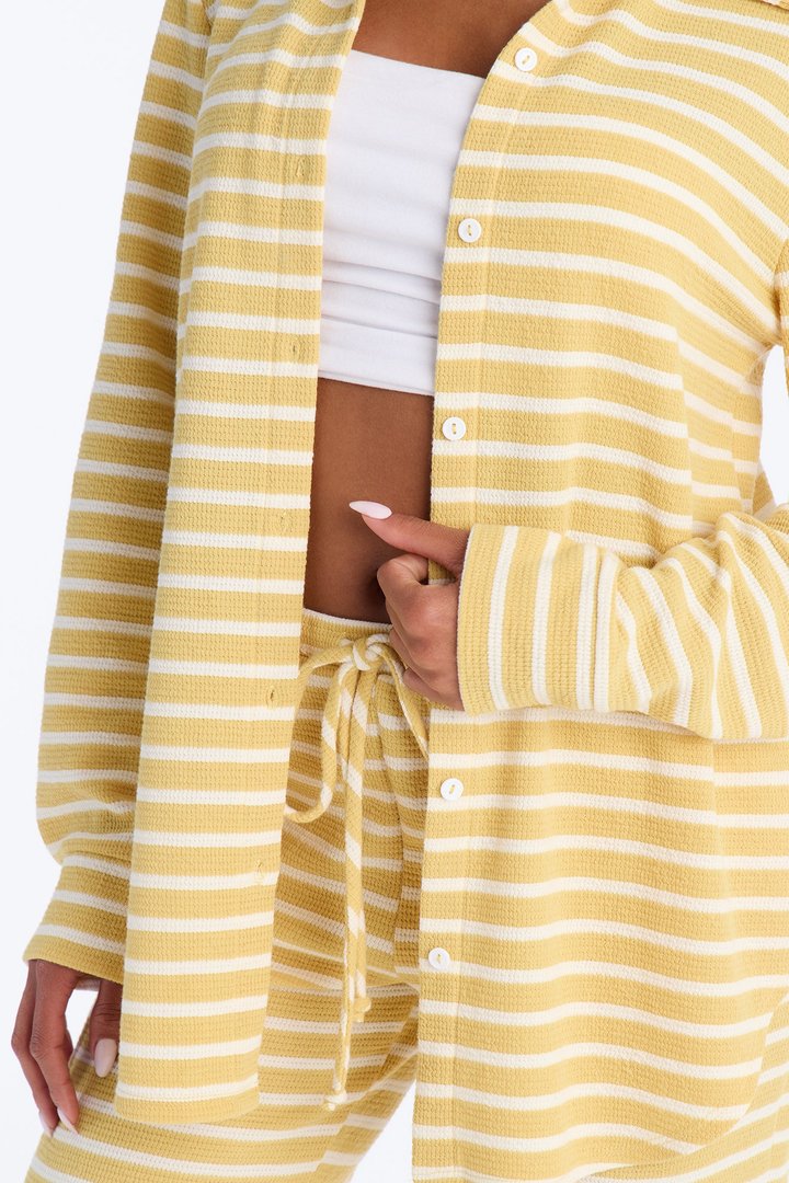 Sam Striped Pant Set - Yellow/combo
