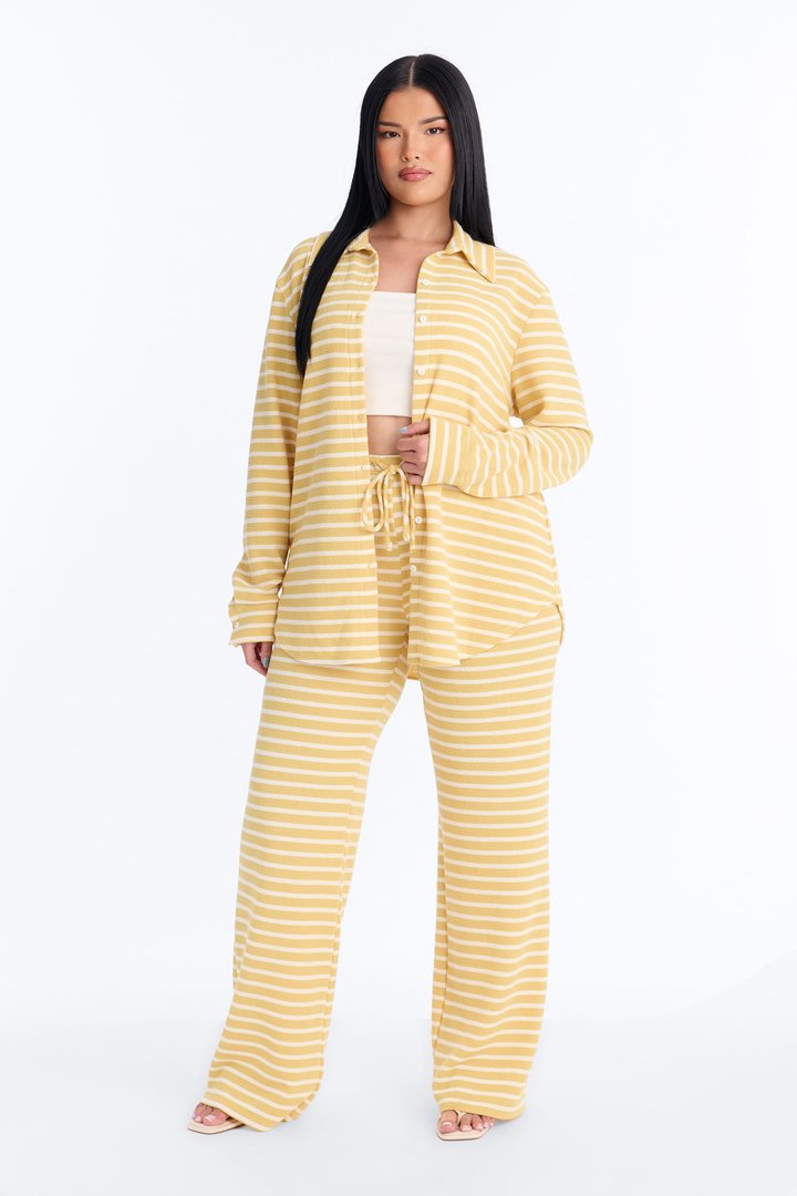 Sam Striped Pant Set - Yellow/combo