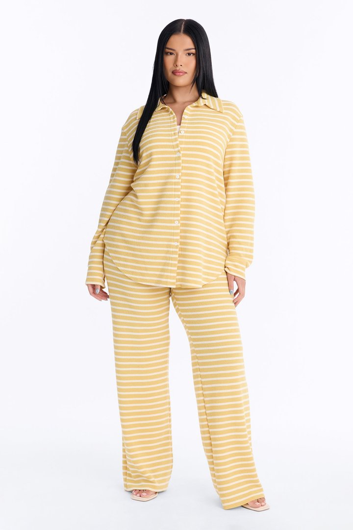 Sam Striped Pant Set - Yellow/combo