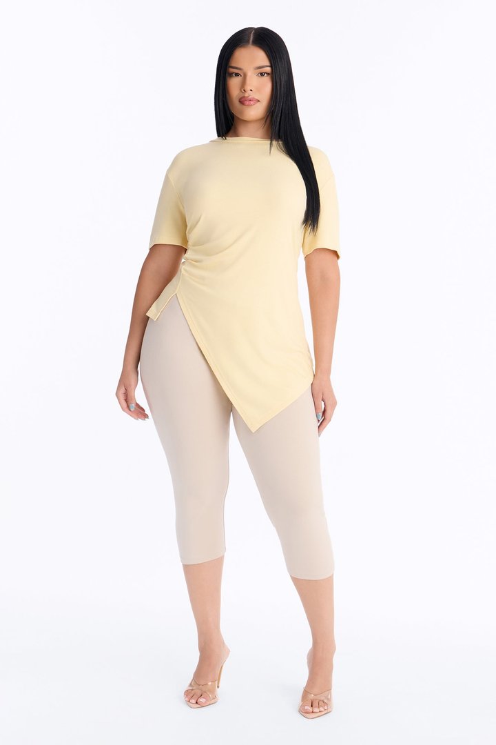 Take Control Asymmetrical Top - Butter Yellow