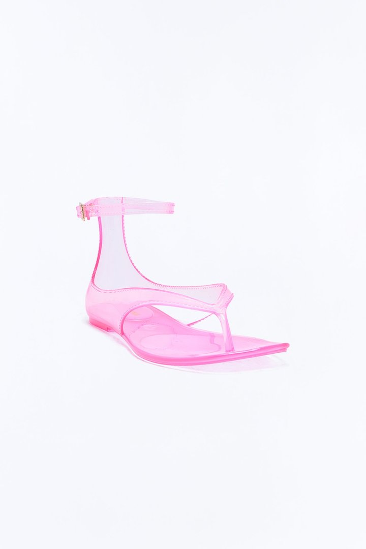 Sweety Jelly Flat Sandals - Pink