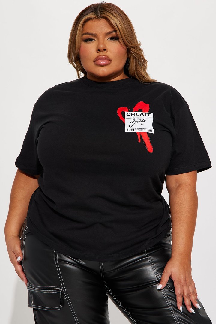 Create What You Love Graphic Tee - Black